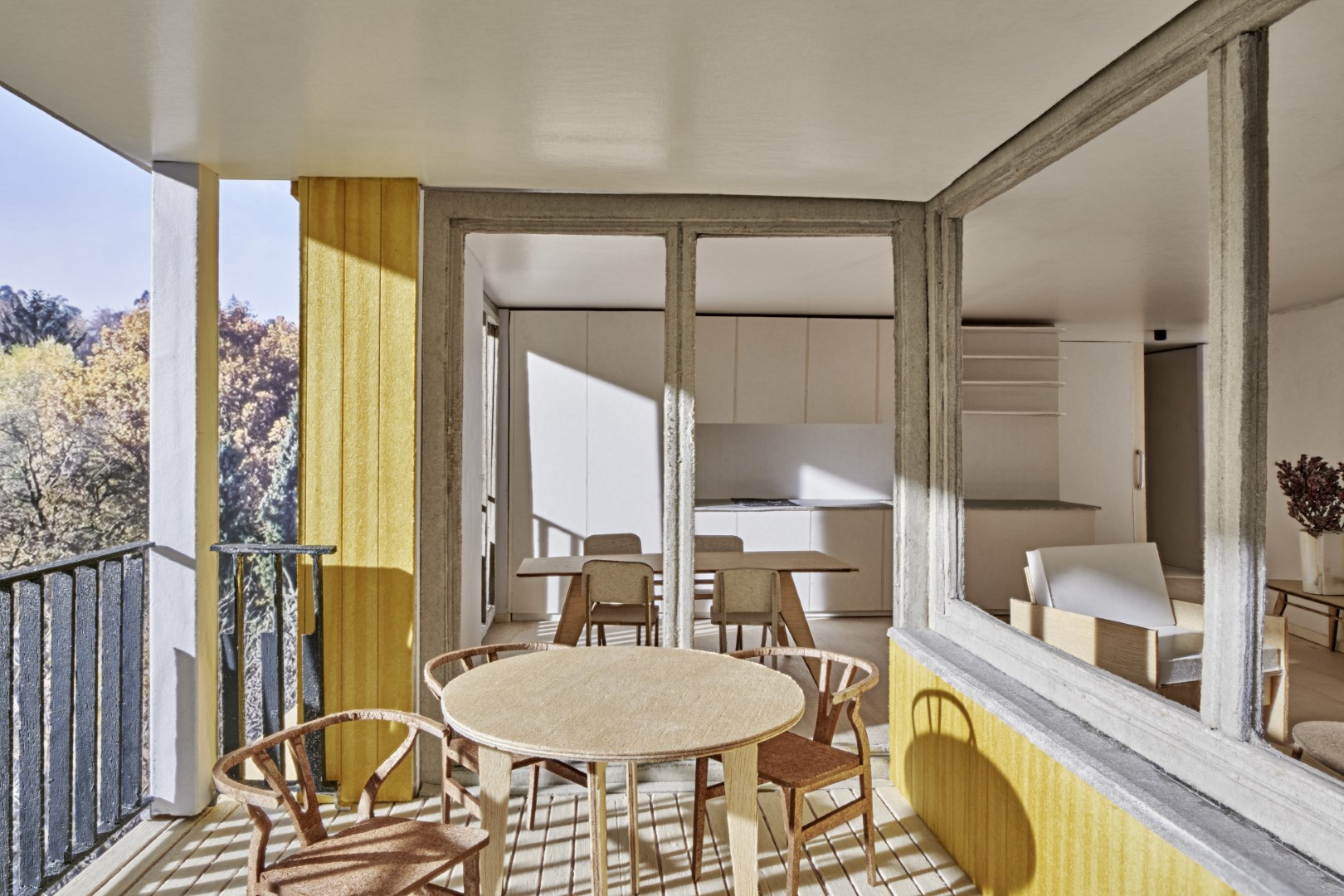 Grosse Balkone die dazu einladen, die Sonne zu geniessen.