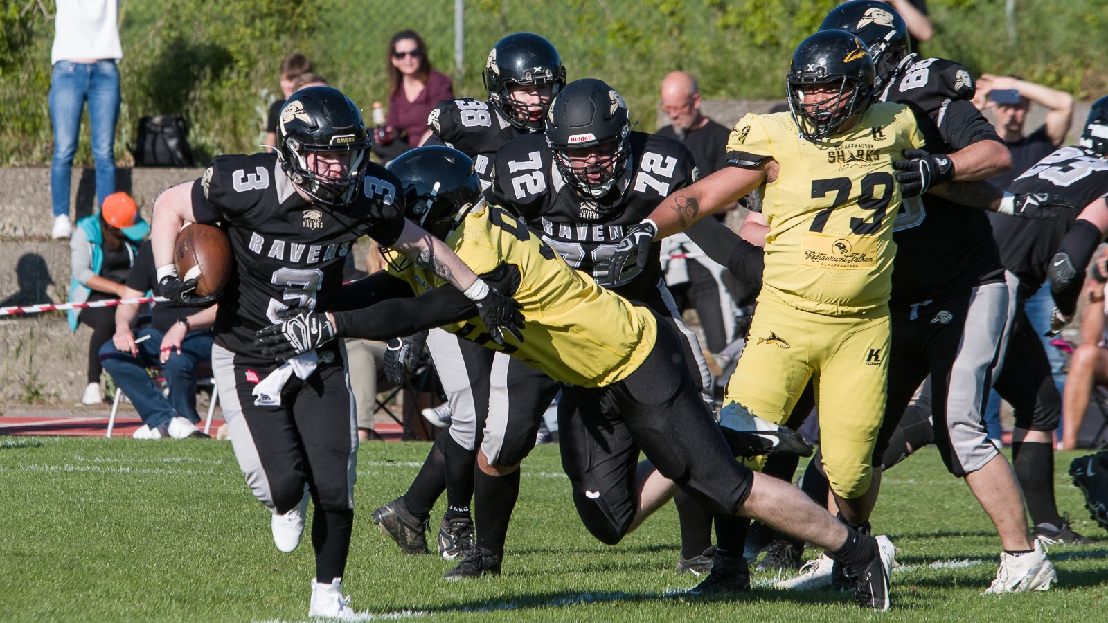 Impression aus dem Spiel Ravens gegen die Sharkes.
