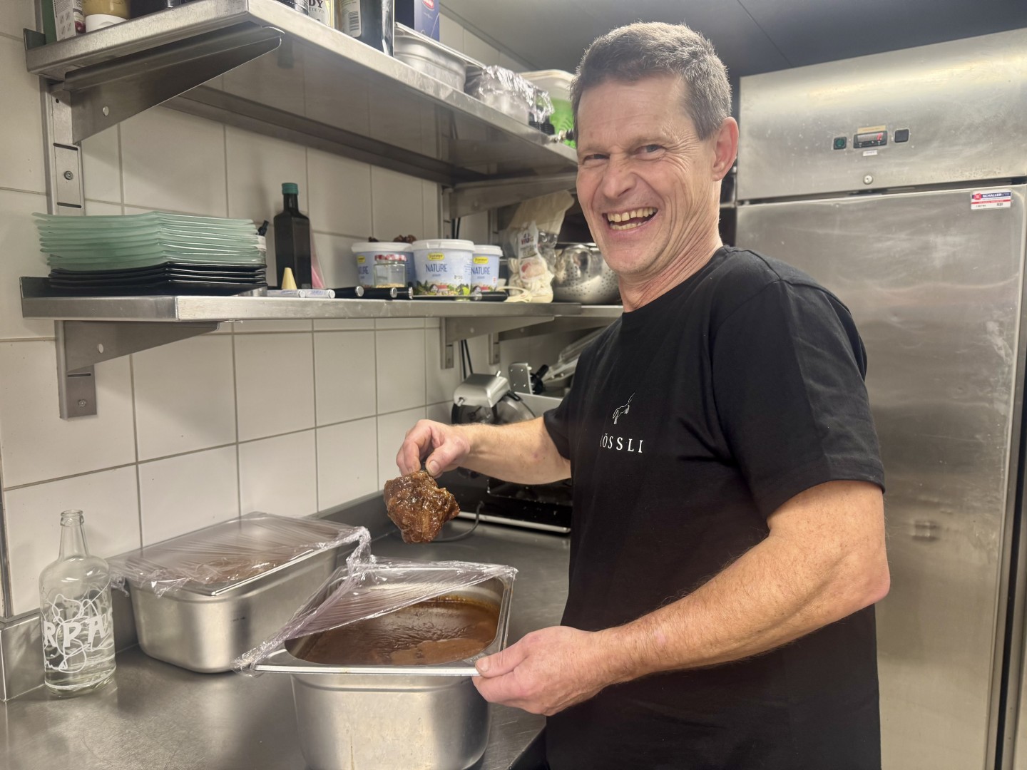 Die Kalbsbäggli sind vorbereitet.