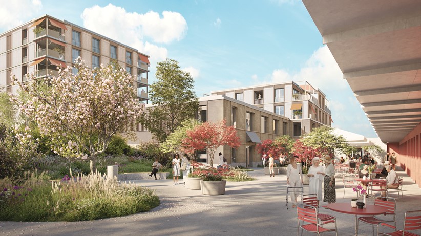 Der Neubau Grampen 2 besteht aus drei Gebäuden. (zvg)